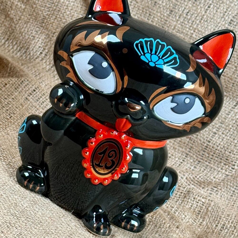 Kapu Unlucky Kitty Tiki Mug Artist Miss Fluff Tiki Farm Japanese Maneki Neko NIB